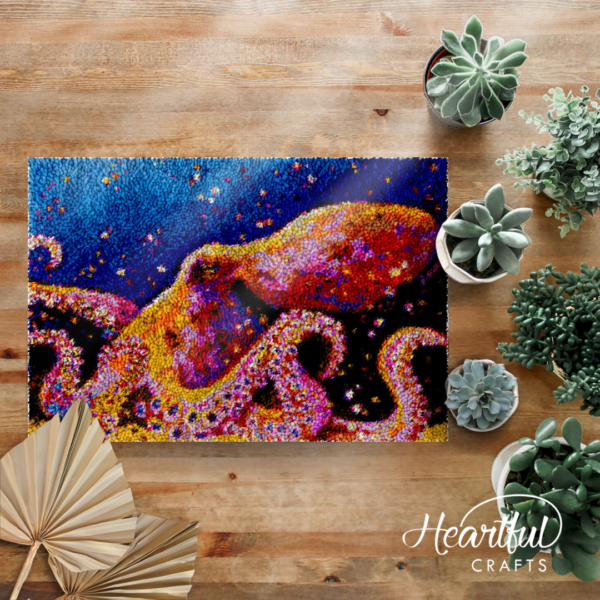 Pacific Octopus - Latch Hook Rug Kit