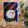 Rosy Snowman - Latch Hook Rug Kit