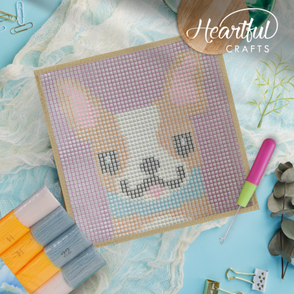 Smiling Frenchie - Latch Hook Kit for Kids