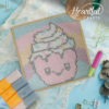 Whippin' Cupcake - Latch Hook Kit for Kids