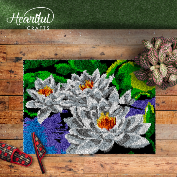 White Lotus - Latch Hook Rug Kit