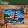 Island Lighthouse- Latch Hook Rug Kit