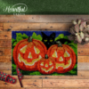 3 Pumpkins and a Guardian - Latch Hook Rug kit