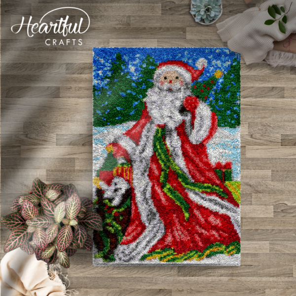 Jolly Santa - Latch Hook Rug Kit