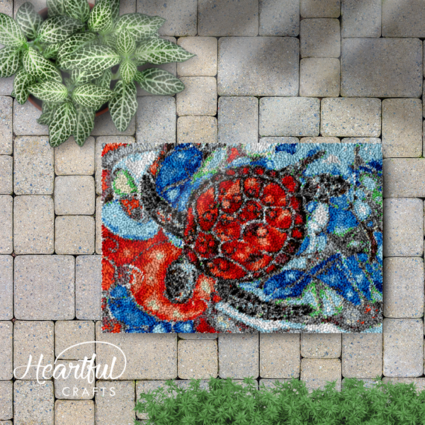 Still Life Turtle - Latch Hook Rug Kit