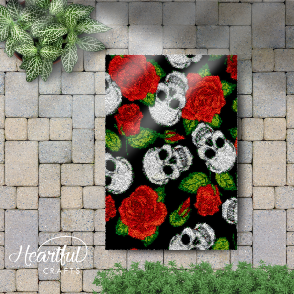 Beautiful Skulls - Latch Hook Rug Kit
