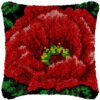 Delicate Red - Latch Hook Pillow Kit
