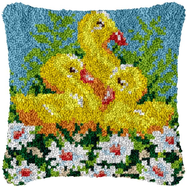 Three Little Ducks - Latch Hook Pillow Kit