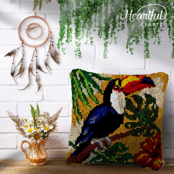 Toucan Bird - Latch Hook Pillow Kit