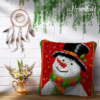 Sophisticated Snowman - Latch Hook Pillow Kit
