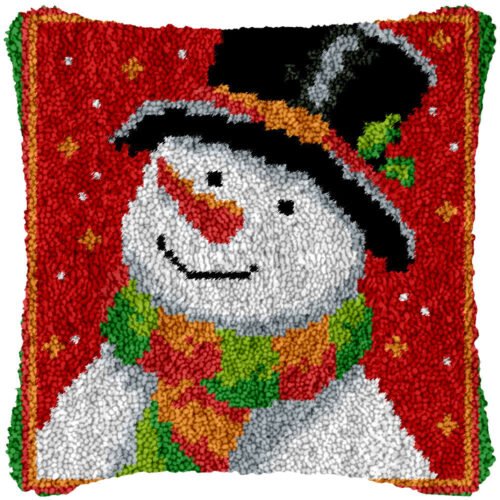 Sophisticated Snowman - Latch Hook Pillow Kit