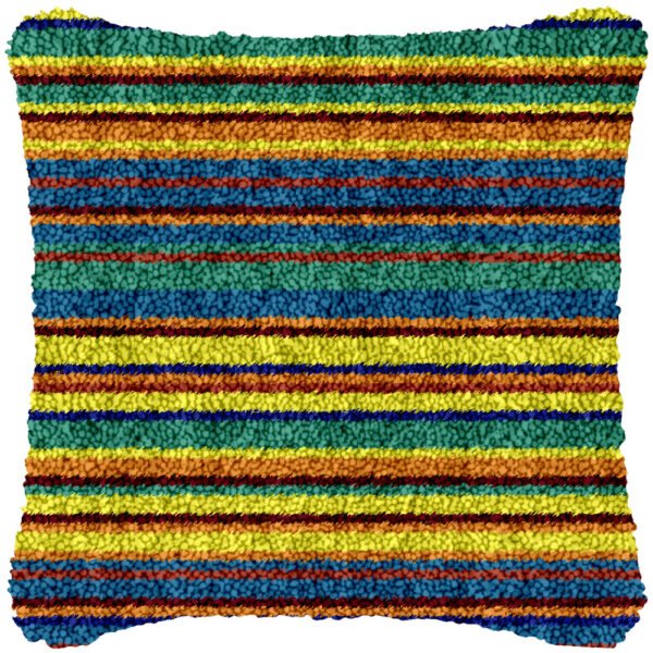 Sunrise Stripes - Latch Hook Pillow Kit