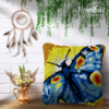 Azure Butterfly - Latch Hook Pillow Kit