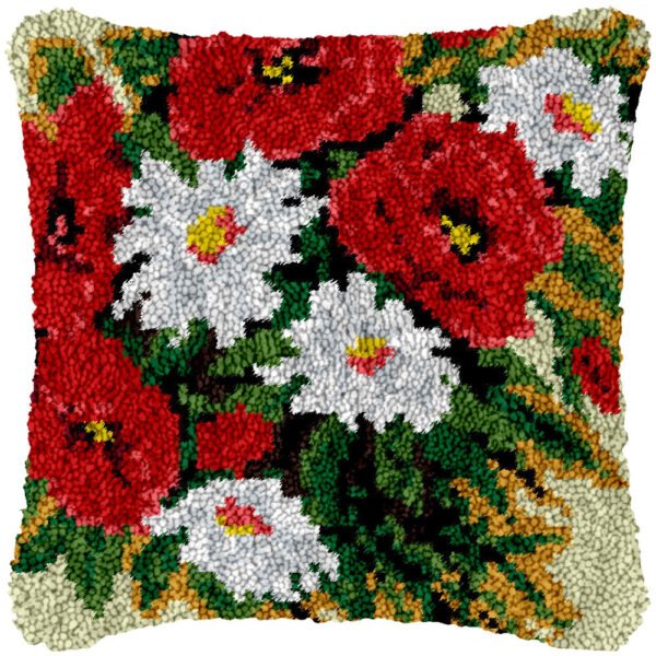 Elegant Bouquet - Latch Hook Pillow Kit