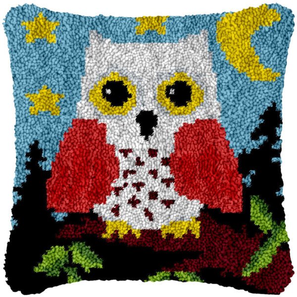Midnight Watch Owl - Latch Hook Pillow Kit