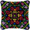 Heartful Mandala - Latch Hook Pillow Kit