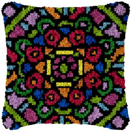 BZ298_-_Heartful_Mandala.jpg Heartful Mandala - Latch Hook Pillow Kit