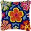Hawaiian Flowers - Latch Hook Pillow Kit