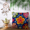 Hawaiian Flowers - Latch Hook Pillow Kit