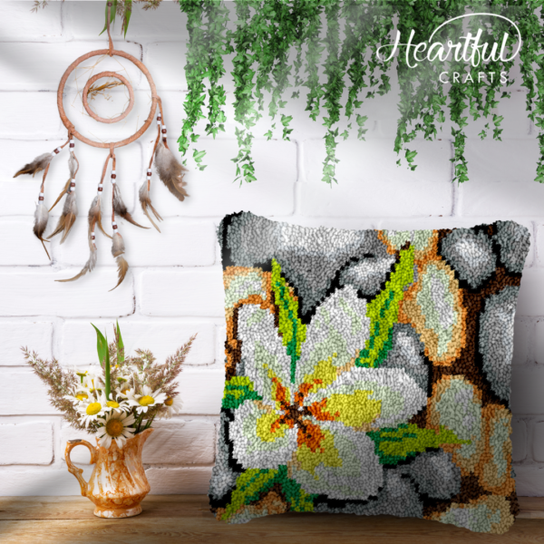 Jasmine in the Stream - Latch Hook Pillow Kit