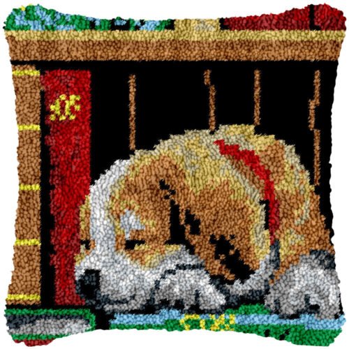 Dog Librarian - Latch Hook Pillow Kit