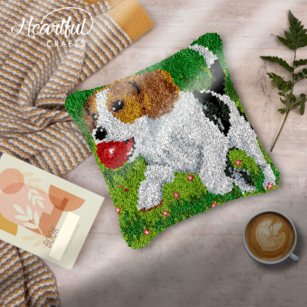 Play Fetch - Latch Hook Pillow Kit