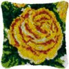 Golden Bloom - Latch Hook Pillow Kit