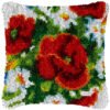 Red White Garden - Latch Hook Pillow Kit