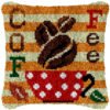 Coffee Addict - Latch Hook Pillow Kit
