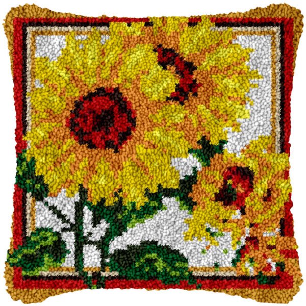 Healthy Sunflowers - Latch Hook Pillow Kit