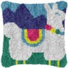 White Llama - Latch Hook Pillow Kit