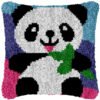 Silly Panda Baby - Latch Hook Pillow Kit