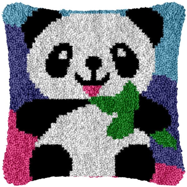 Silly Panda Baby - Latch Hook Pillow Kit