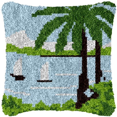 Summer Vacation - Latch Hook Pillow Kit