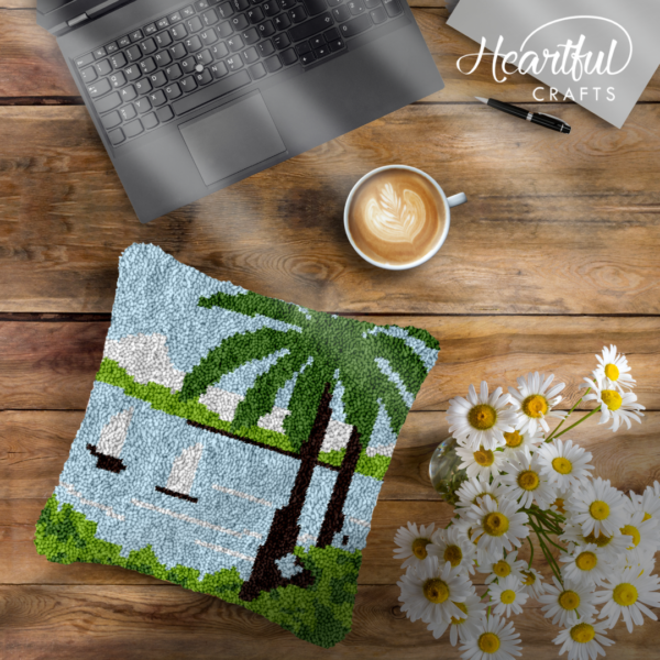 Summer Vacation - Latch Hook Pillow Kit