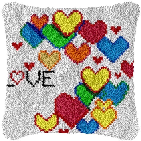 Eternal Love - Latch Hook Pillow Kit