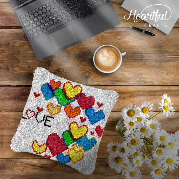 Eternal Love - Latch Hook Pillow Kit
