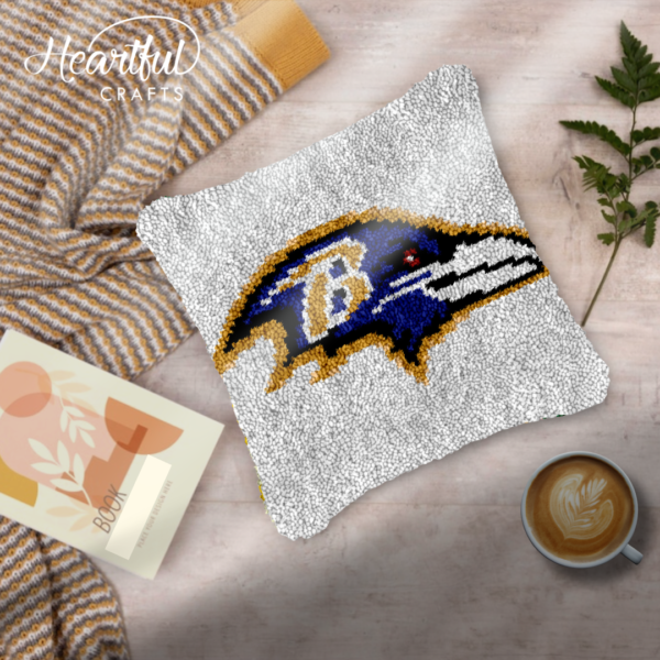 Go Ravens! - Latch Hook Pillow Kit