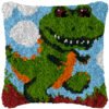 Scary Dino - Latch Hook Pillow Kit