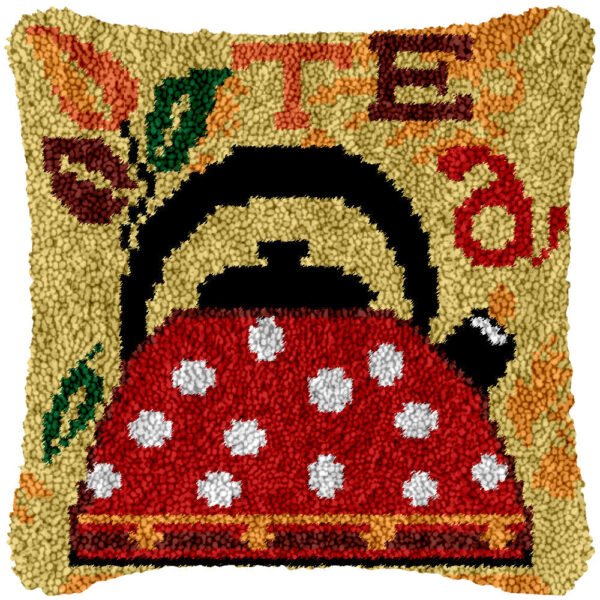 Tea Time - Latch Hook Pillow Kit