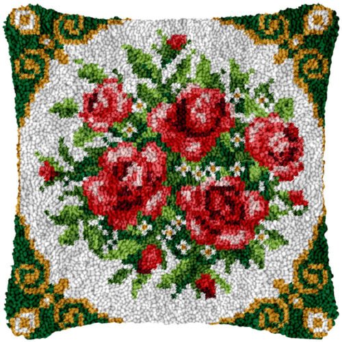 Majestic Floral - Latch Hook Pillow Kit
