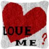 Love Me - Latch Hook Pillow Kit