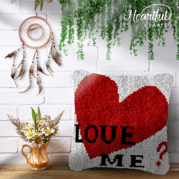 Love Me - Latch Hook Pillow Kit