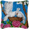 Watching the Nest - Latch Hook Pillow Kit