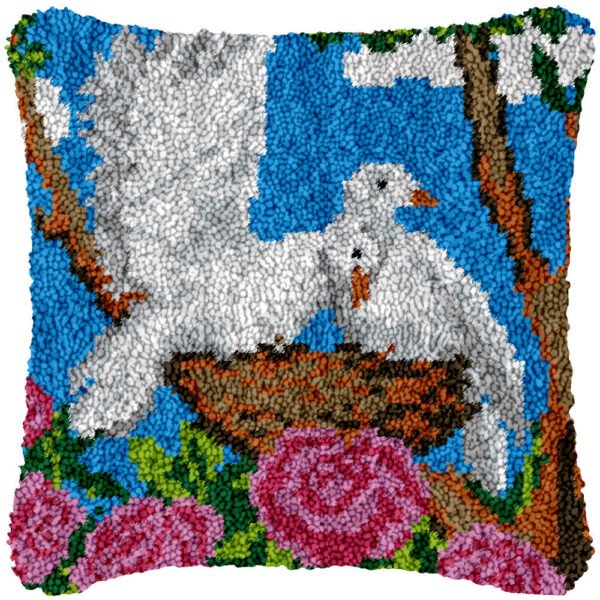 Watching the Nest - Latch Hook Pillow Kit
