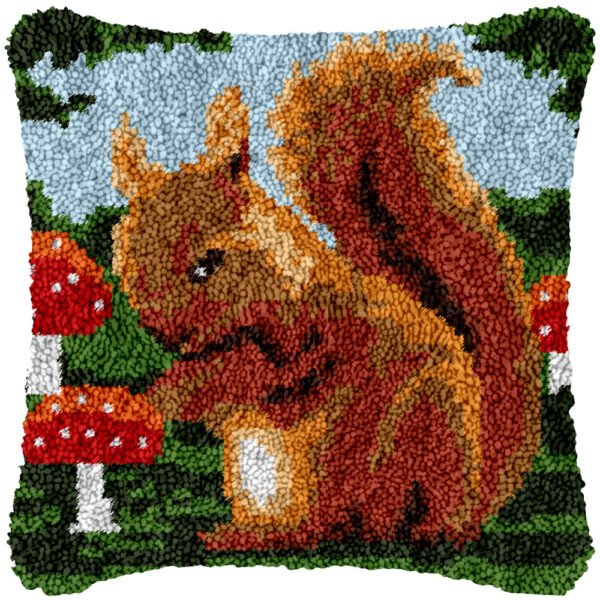 Picking Mushrooms - Latch Hook Pillow Kit