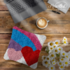 Red Heart Purple Rainbow - Latch Hook Pillow Kit