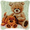 Teddy and Pup - Latch Hook Pillow Kit