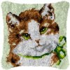 Adorable Green - Latch Hook Pillow Kit
