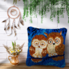 Dozing Owls - Latch Hook Pillow Kit